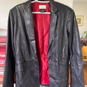 Neiman Marcus Exclusive Black Lightweight Leather Jacket